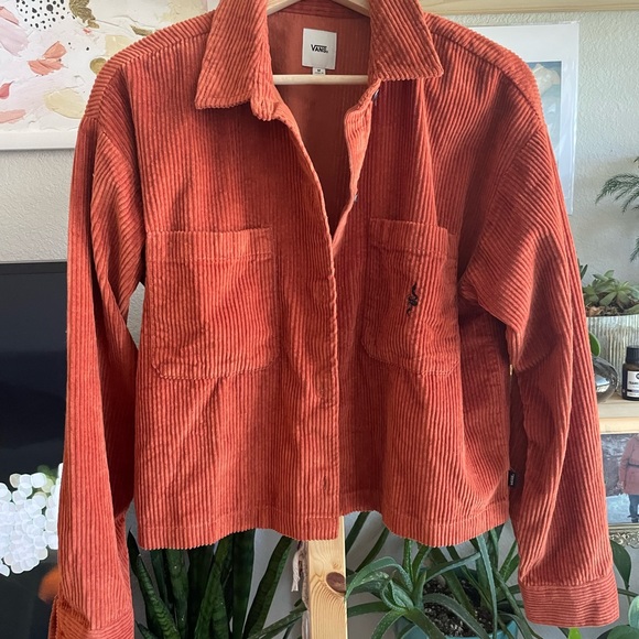 Vans Jackets & Blazers - Vans Corduroy Orange Crop Jacket
